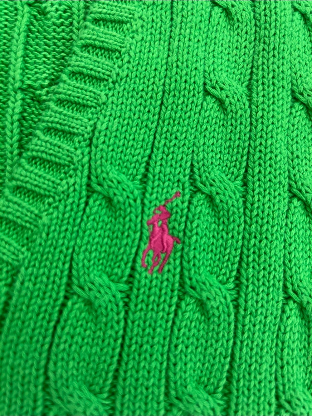 Vintage Ralph Lauren Sport Cable Knit V Neck Sweater
Green
Pink Pony
Hong Kong
L - Picture 4 of 10